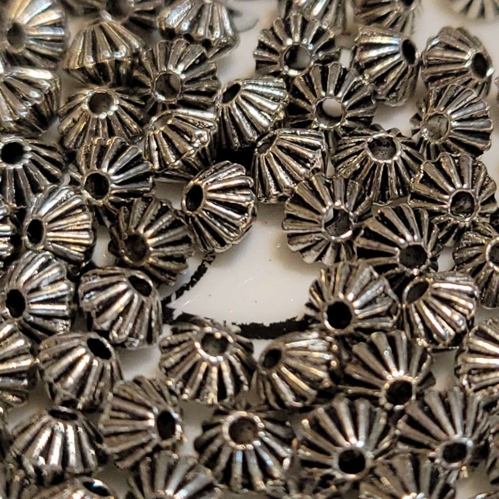 DESTASH:  Silver Plate Beads